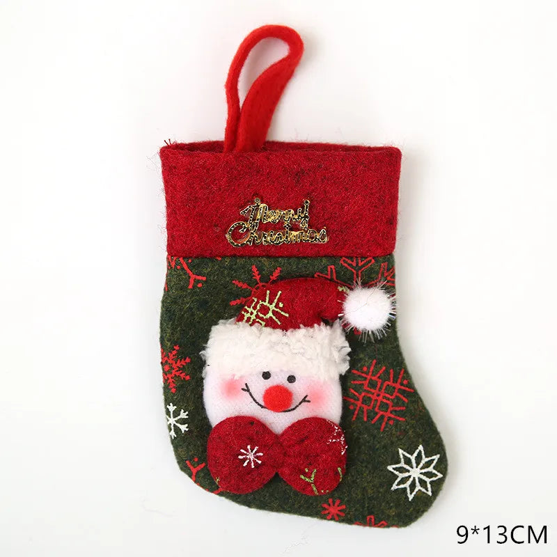 Tableware Fork Knife Holder Bag Navidad 2021 Noel Christmas Decorations for Home Dinner Table Decor New Year 2022 Christmas Gift
