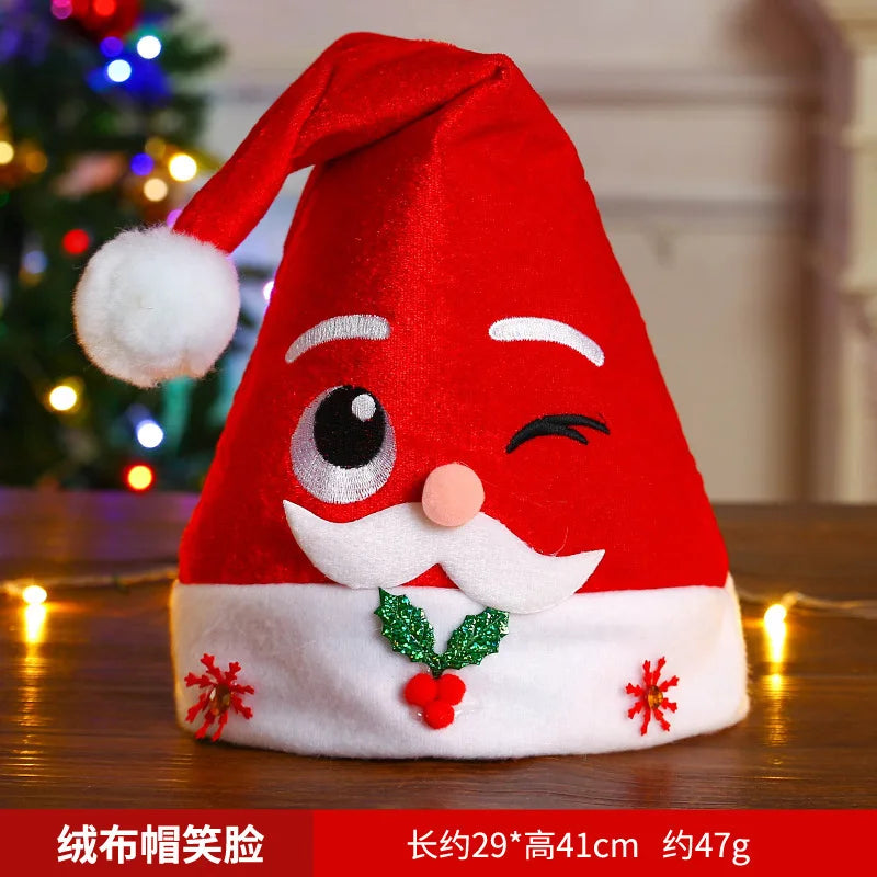 Christmas Hat with Antlers, Santa Hat As a Christmas Gift, for Adults and Children, Christmas Decoration Item