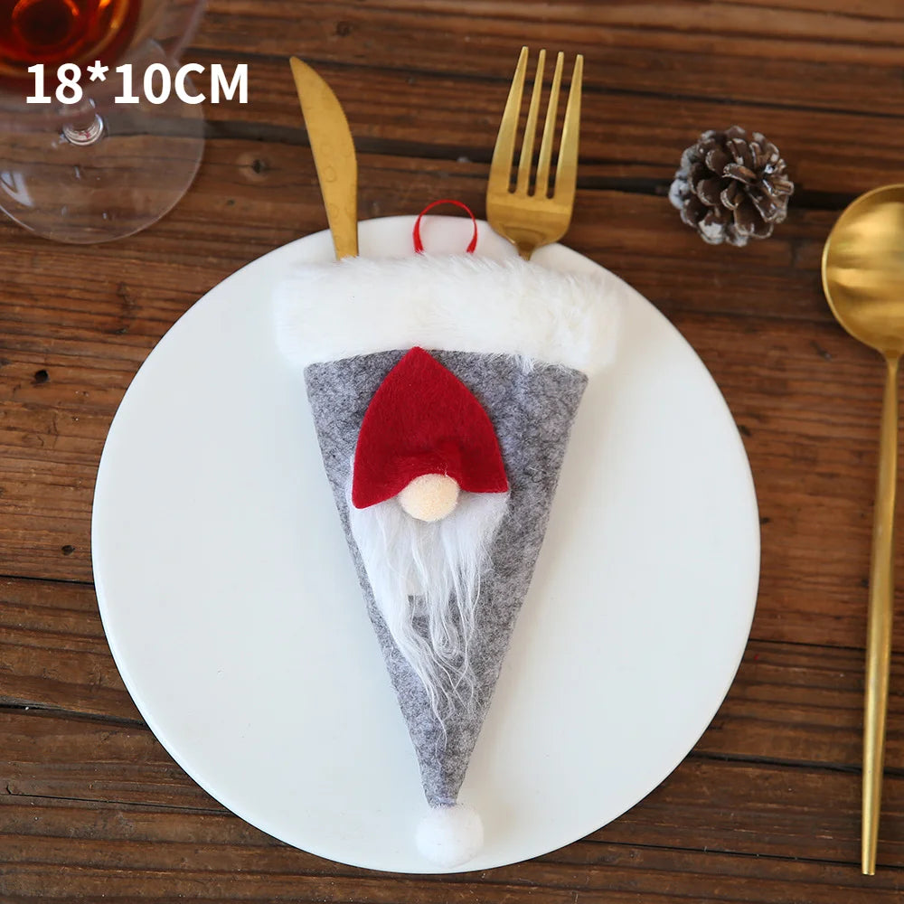 Merry Christmas Placemat Plaid Printed Decorations Tableware Pad Table Mat Napkins Xmas Tablecloth for Dining Table Home Decor