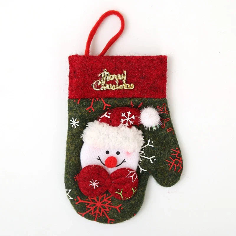 Christmas Decorations Knifes Fork Gloves Bag Holder Home New Year Party Table Dinner Cutlery Christmas Tree Hanging Ornaments