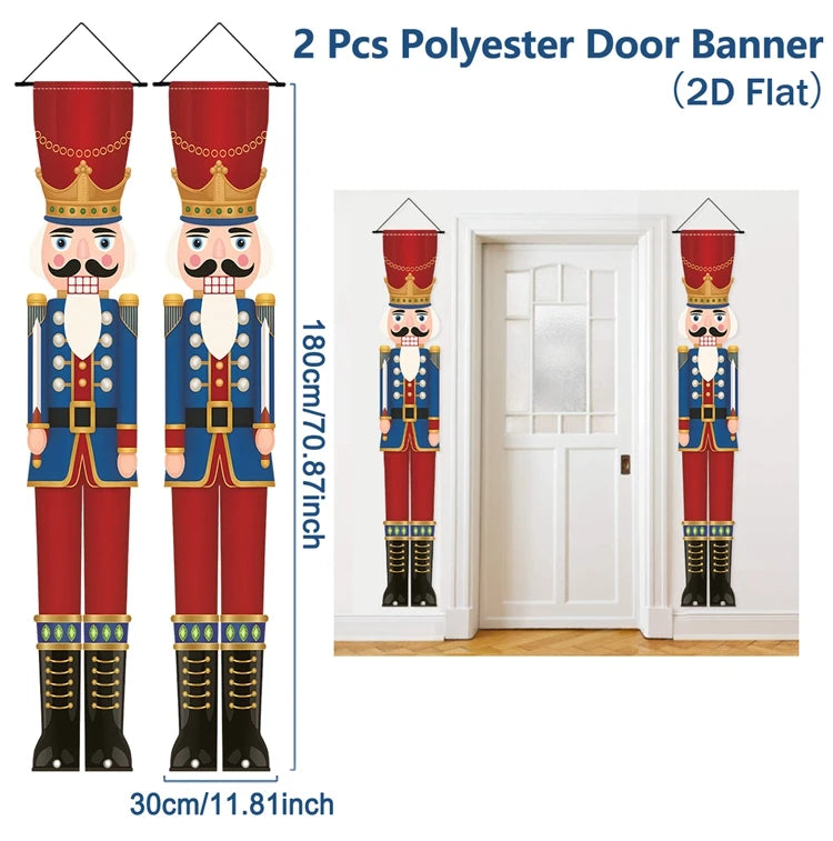 Christmas Hanging Door Banner Merry Christmas Decoration for Home 2025 Xmas Door Decor Navidad Notal Noel Ornament New Year 2026