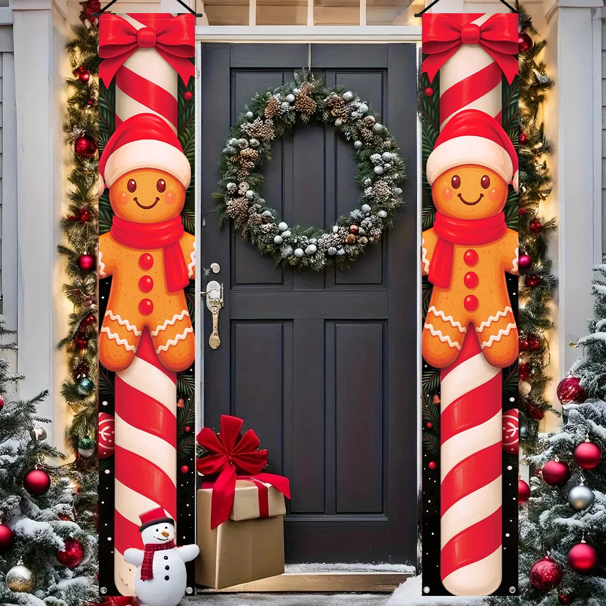 Christmas Hanging Door Banner Merry Christmas Decoration for Home 2025 Xmas Door Decor Navidad Notal Noel Ornament New Year 2026