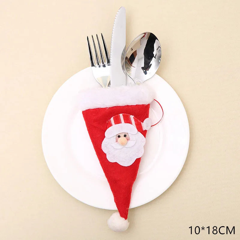 Merry Christmas Placemat Plaid Printed Decorations Tableware Pad Table Mat Napkins Xmas Tablecloth for Dining Table Home Decor