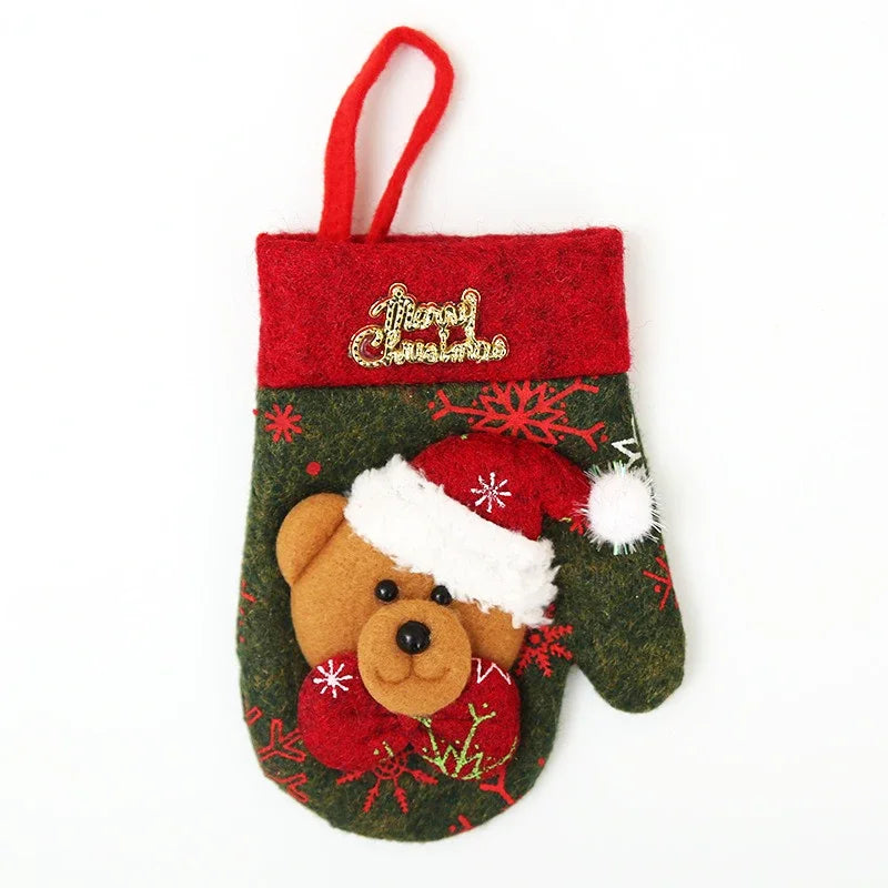 Christmas Decorations Knifes Fork Gloves Bag Holder Home New Year Party Table Dinner Cutlery Christmas Tree Hanging Ornaments