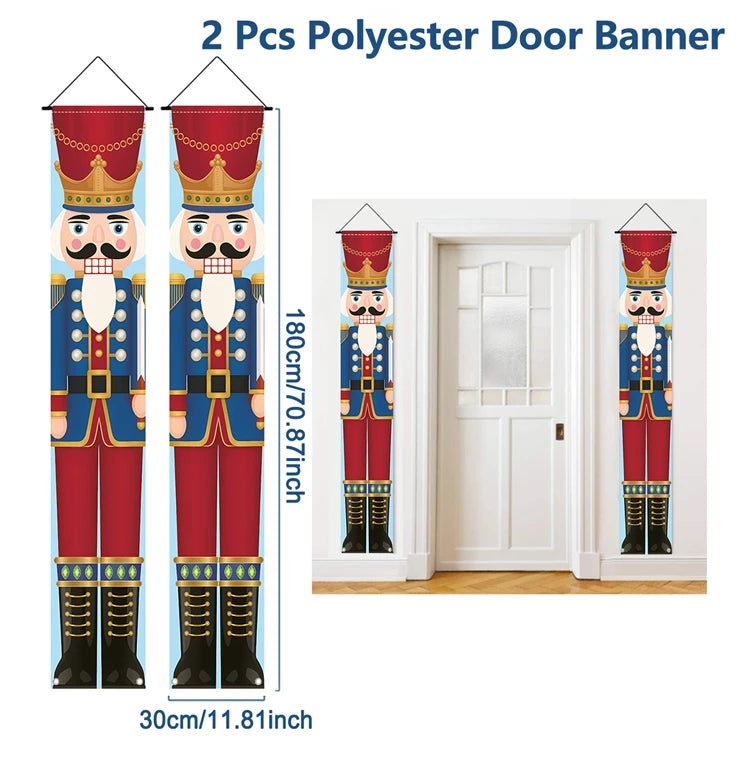 Christmas Hanging Door Banner Merry Christmas Decoration for Home 2025 Xmas Door Decor Navidad Notal Noel Ornament New Year 2026