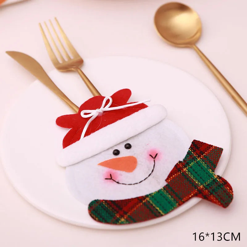 Merry Christmas Placemat Plaid Printed Decorations Tableware Pad Table Mat Napkins Xmas Tablecloth for Dining Table Home Decor
