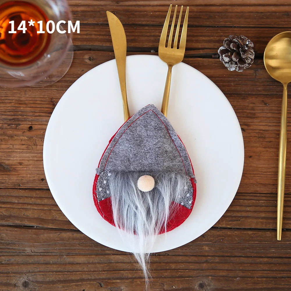Merry Christmas Placemat Plaid Printed Decorations Tableware Pad Table Mat Napkins Xmas Tablecloth for Dining Table Home Decor