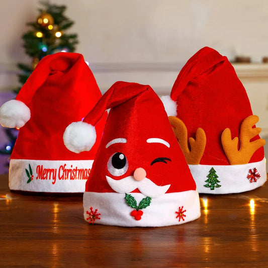 Christmas Hat with Antlers, Santa Hat As a Christmas Gift, for Adults and Children, Christmas Decoration Item